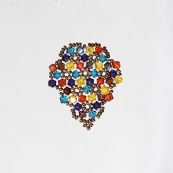  - Brooch Grapes Xochitl -  - Laiton bronze